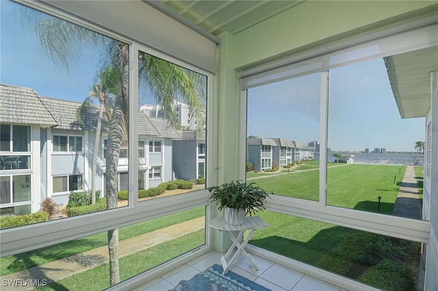 view of sunroom