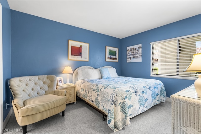 bedroom with carpet floors