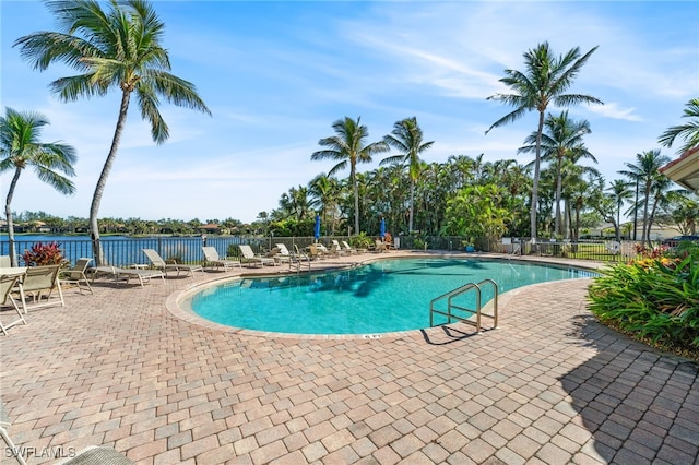 view of pool with a patio