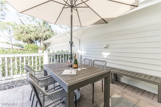 deck with a patio area