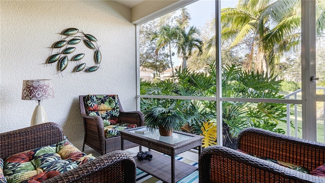 view of sunroom