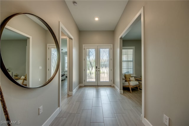 doorway with french doors