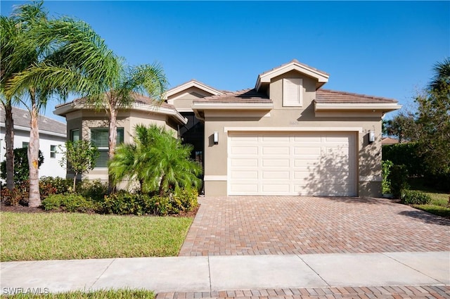 view of front of house featuring a garage