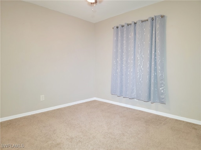 view of carpeted empty room