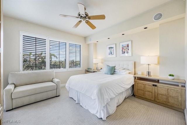 4875 Pelican Colony Blvd Unit 304, Bonita Springs, FL 34134 - bedroom with light carpet and ceiling fan