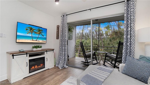 interior space featuring hardwood / wood-style floors