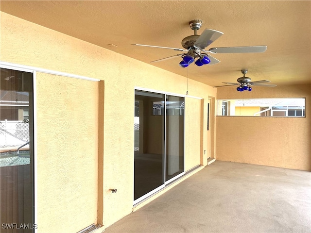 view of patio / terrace with ceiling fan