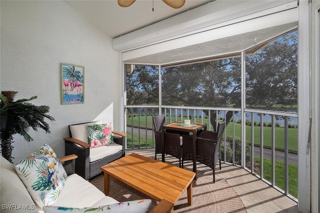 13010 Amberley Ct Unit 208, Bonita Springs, FL 34135 - sunroom / solarium with a ceiling fan