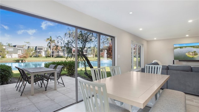 view of dining area