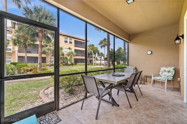 view of sunroom