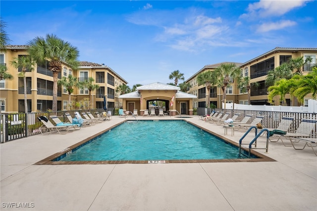 view of pool with a patio