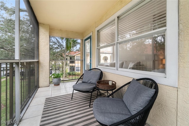 view of sunroom