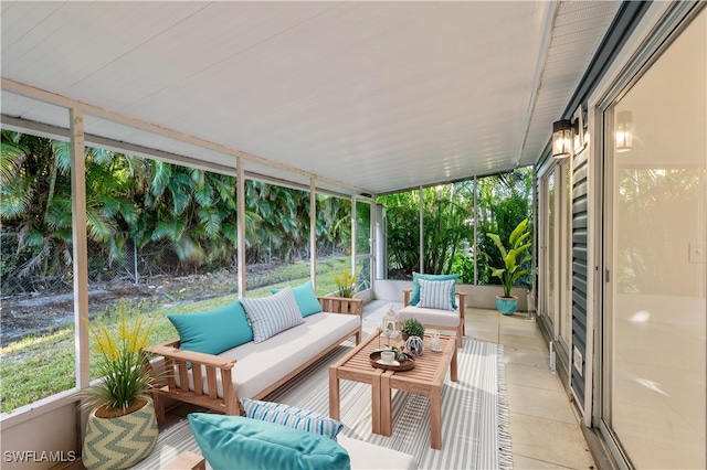 view of sunroom