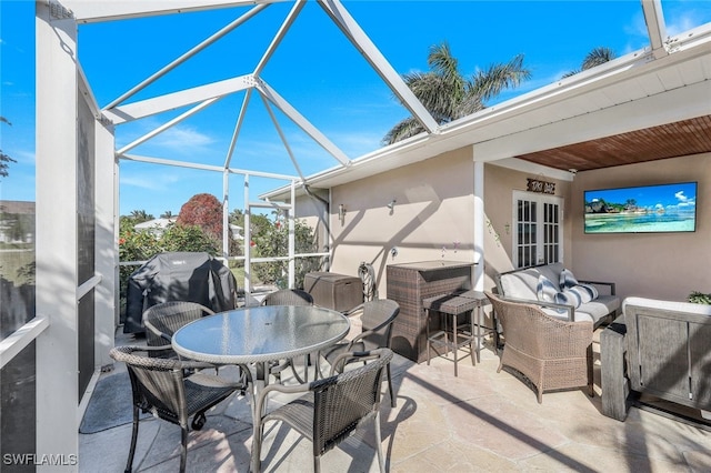 view of patio / terrace with area for grilling