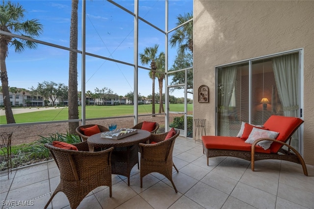 view of sunroom