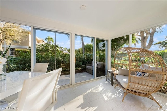 view of sunroom