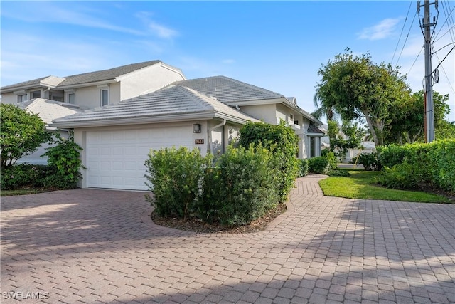 view of home's exterior featuring a garage