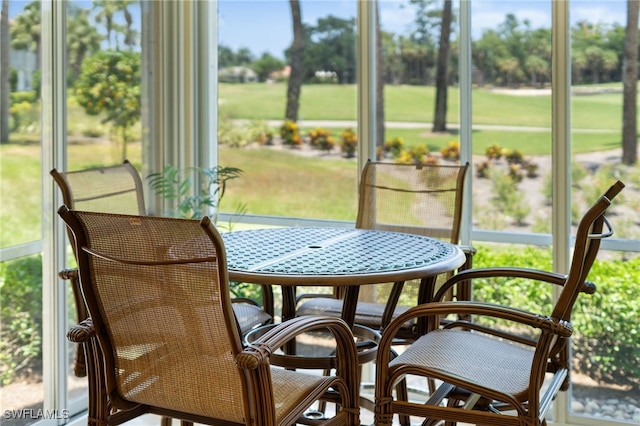 view of sunroom