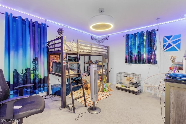 view of carpeted bedroom