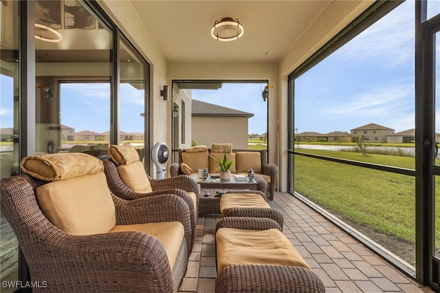 view of sunroom