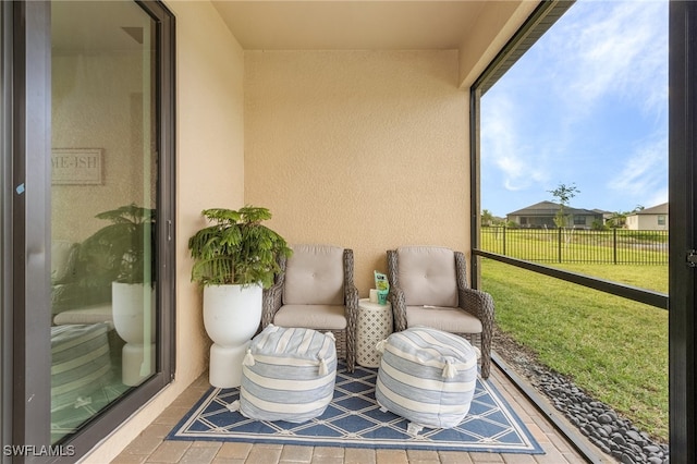 view of sunroom