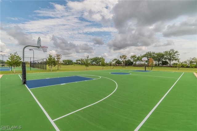 view of basketball court