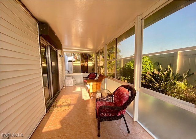 view of sunroom