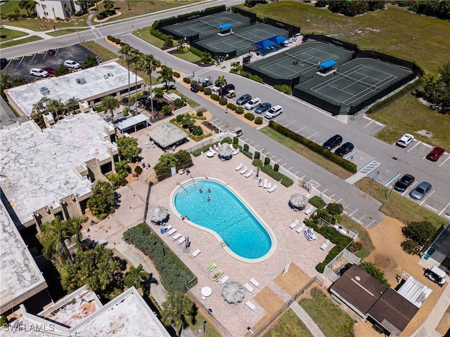 birds eye view of property