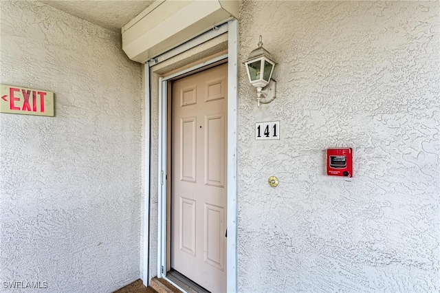 view of doorway to property