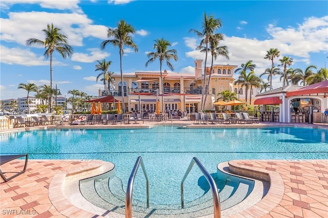 view of pool with a patio area