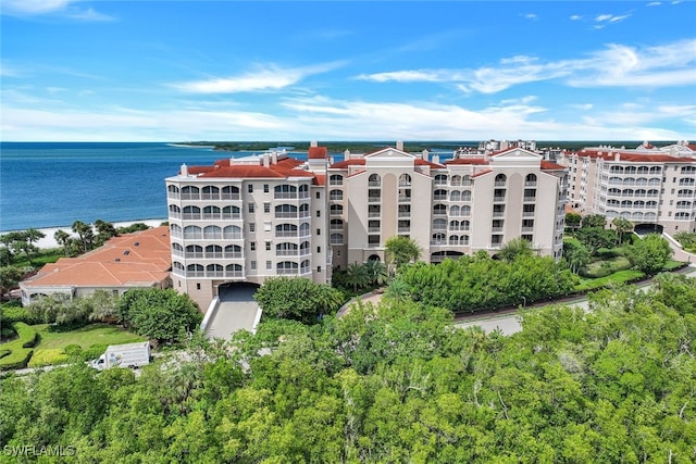 view of property with a water view