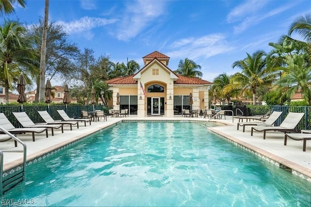 view of pool with a patio area