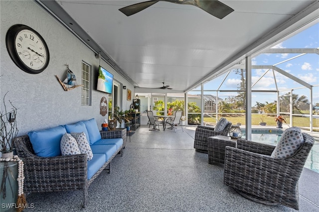 sunroom with a healthy amount of sunlight