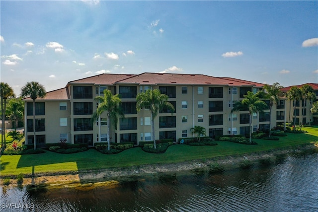 view of property featuring a water view