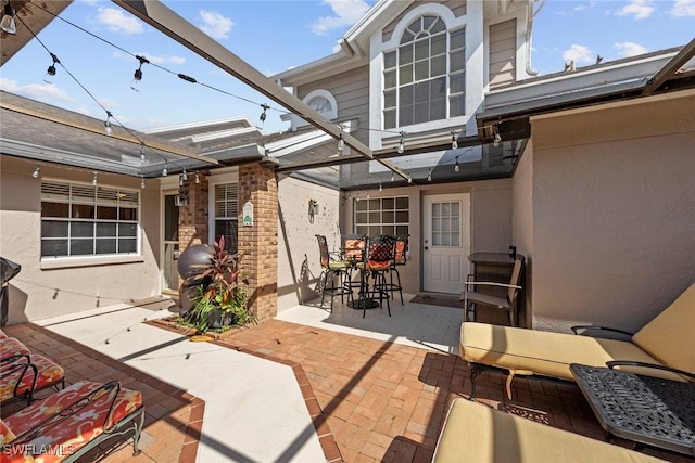 view of patio with grilling area