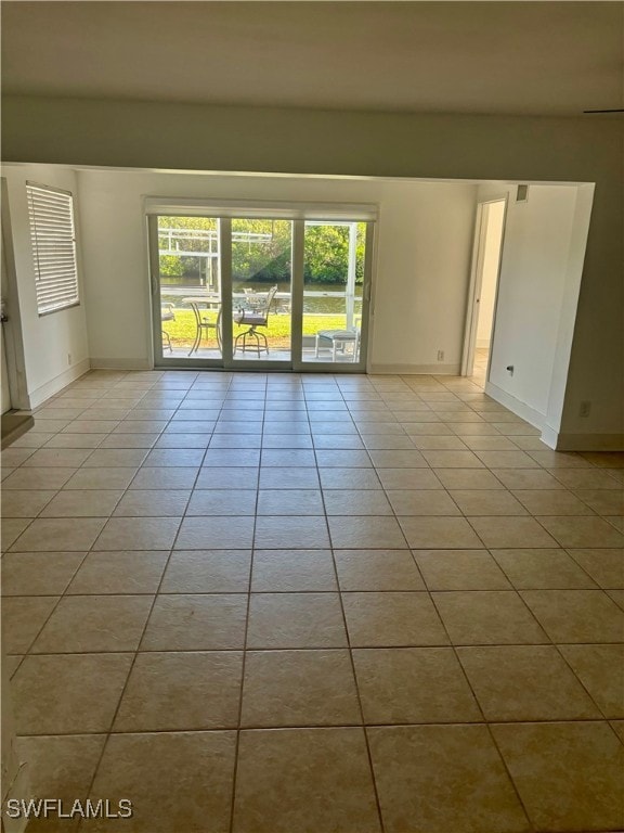 view of tiled spare room