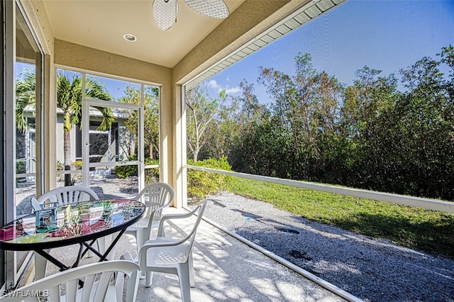 view of sunroom / solarium