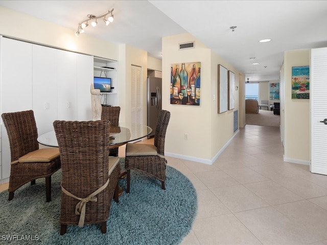 view of tiled dining space