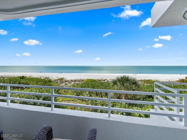 property view of water with a view of the beach