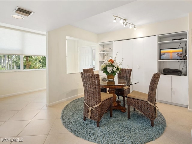 view of tiled dining room