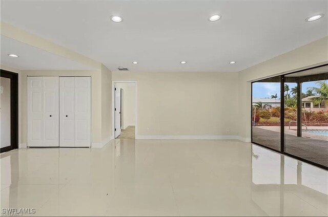 view of tiled empty room