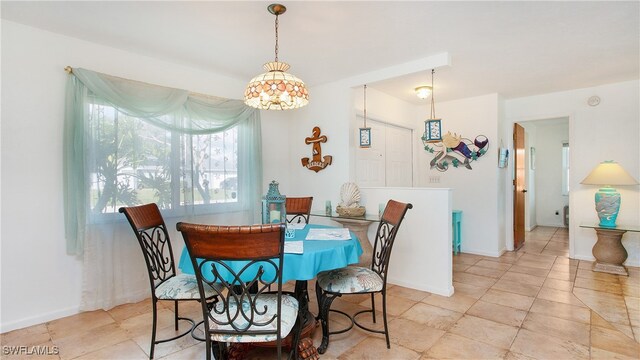 view of dining area