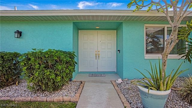 view of doorway to property