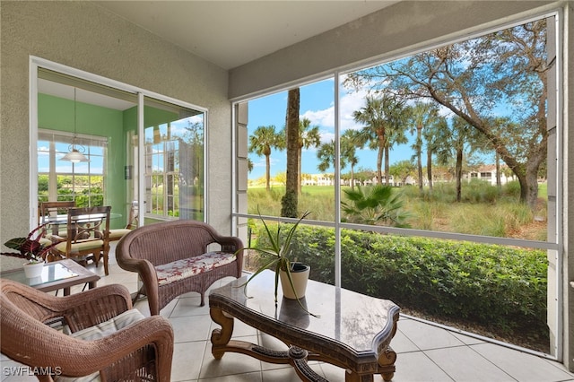 view of sunroom