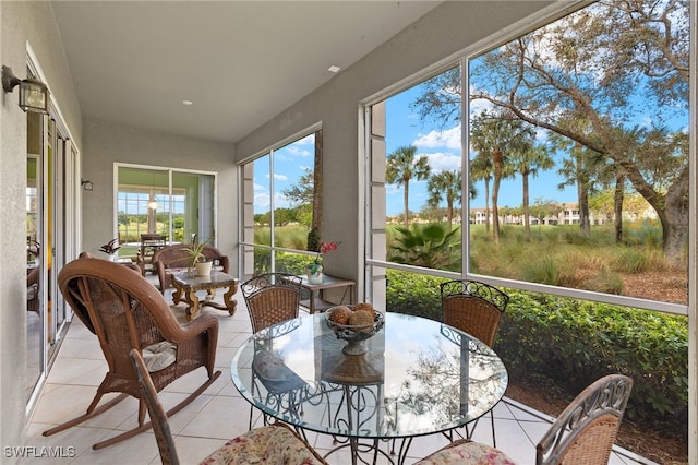 view of sunroom