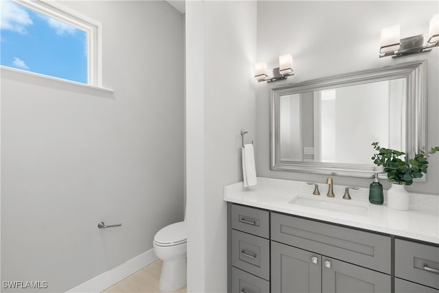 bathroom featuring toilet and vanity