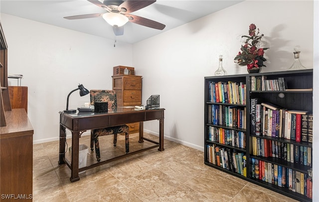 office with ceiling fan