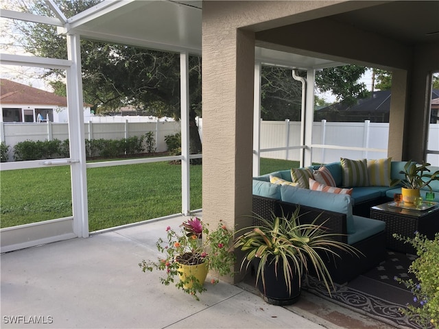 view of sunroom / solarium