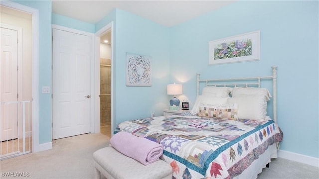 view of carpeted bedroom