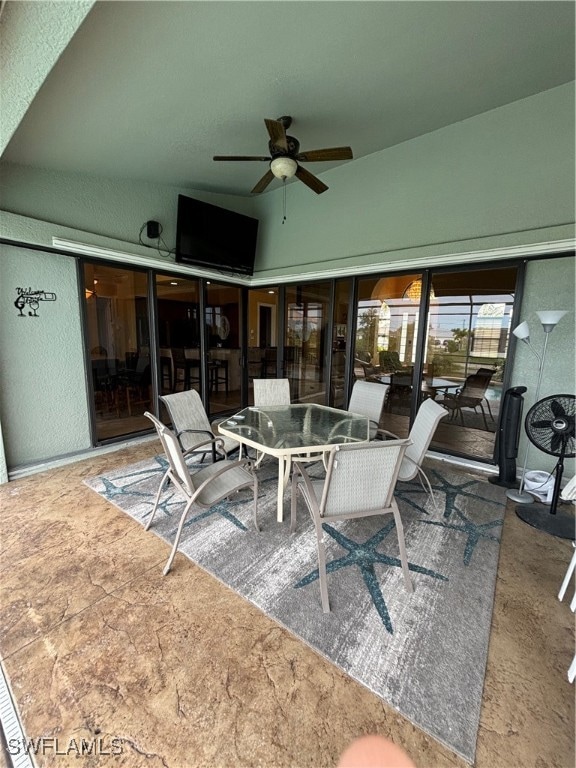 view of patio / terrace with ceiling fan